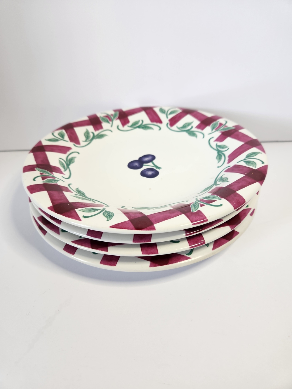 Princess House Orchard Medley Porcelain 8" Salad Plates - Set of 4